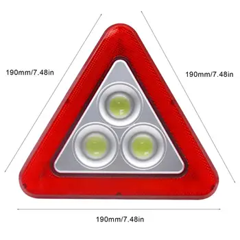 Automobilių reikmenys multi-funkcija avarinis trikampis įspėjamasis ženklas su LED šviesos perspėjimas rėmo COB akinimo prožektorius