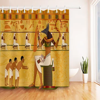 Senovės Egipto Faraonas Afrikos Piramidės Palace Dušo Užuolaidos Vandeniui Poliesterinio Audinio Vonios Užuolaidos Vonios Kambarys Su Kabliukais