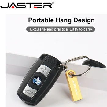 JASTER Metalo Usb Flash Drive 64GB USB Stick Vandeniui Pen Drive 16GB 32GB 8GB 4GB mini Pendrive usb Atmintinė
