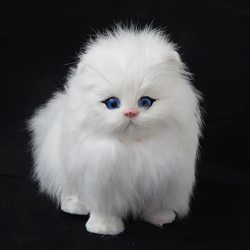 Nekilnojamojo Plaukų Elektroninių Augintiniai Katės Lėlės Gyvūnų, Kačių Žaislas Meowth Vaikų Mielas Pet Modeliavimas Pliušiniai Žaislai Modelio Papuošalus Kalėdų Dovanos