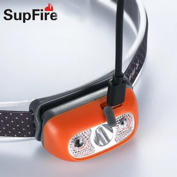 Supfire LED Žibintai USB Žibintuvėlis Linterna LED EDC priekinis žibintas Žibintas HL05 Zebralight 1000lm Lampe Priekinės Dviračio Žibintas