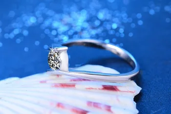 Naujas atvykimo aukštos kokybės super blizga CZ cirkonis 925 sterlingas sidabro ponios'finger žiedai, papuošalai, dovana lašas laivybos