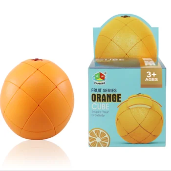 FanXin Vaisių Magic Cube Pack Profesinės Stickerless Kriaušių, Persikų, Apelsinų, Citrinų Cube Puzzle Žaidimas Speed Cubing Juokingi Žaislai