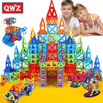 QWZ Mini Magnetinio Dizaineris Statybos Nustatyti Modelis ir odinas, Magnetiniai Blokai Švietimo Žaislai Vaikams Kalėdų Dovanos