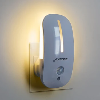 Originalus Sensky 110V, 220V, JAV, ES, UK Plug LED Nakties Šviesos Bevielis Sienos Naktį Lempa Vaikas Miegamasis