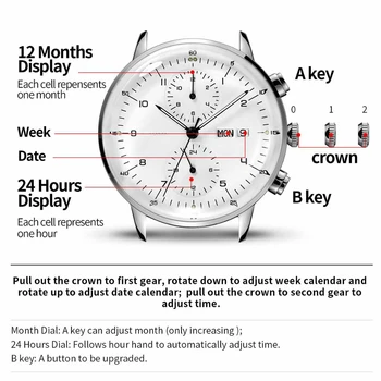 Mens Mados Mechaniniai Laikrodžiai Verslo Automatinis Laikrodis Vyrams, Nerūdijančio Plieno, Šviesos Dizaineris Laikrodis Vyrams Reojes De Hombre