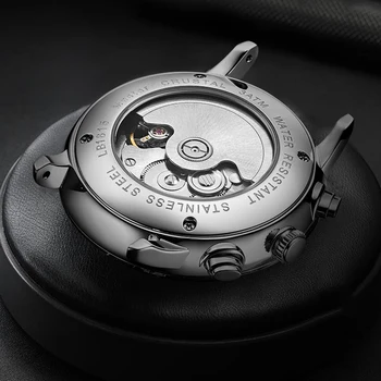 Mens Mados Mechaniniai Laikrodžiai Verslo Automatinis Laikrodis Vyrams, Nerūdijančio Plieno, Šviesos Dizaineris Laikrodis Vyrams Reojes De Hombre