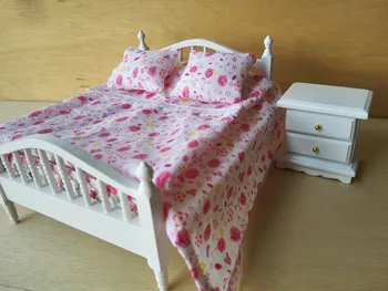 1:12 amatų MINI Lėlių Miniatiūriniai lova priedai ( nėra lovos)