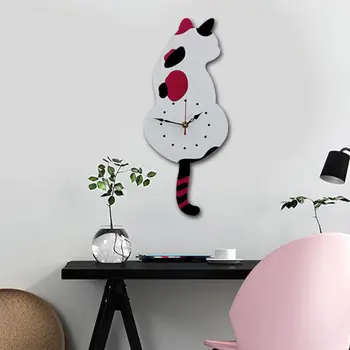 Kūrybos Pinti Uodega Animaciją Kačių Mechaninė Sienos Kabo Laikrodžiai Kambarį Laikrodis Apdaila Sienos Kabo Namų Dekoro