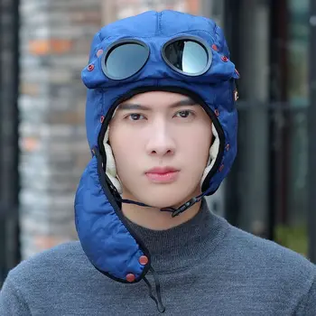 2020 Naujas Originalus Dizainas Žiemos Skrybėlės Moterims Naujos Mados Šilta Kepurė Žiemos Vyrų Vandeniui Su Akiniais, Kietas Balaclava