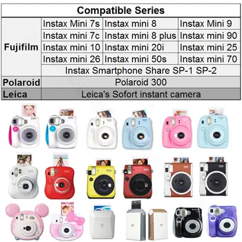 Fujifilm Instax Mini 9 Balta Plėvele 100 Lapų FUJI Momentinių Nuotraukų Fotoaparatą Mini 9 8 8+ 7s 25 70 90 Bendrinti Spausdintuvą Liplay SP1 SP-2