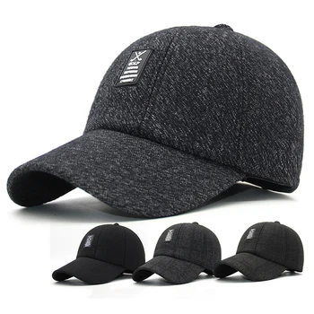 Naujas Mados medvilnės vyrų beisbolo kepuraitę atsitiktinis laukinių rudenį, žiemą šilta kepurės lauke šilta tėtis skrybėlę šalta-įrodymas, ausų apsaugos kepurės