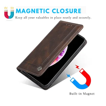 Flip Case For Redmi Pastaba 9 8 8T 7 6 5 Pro 4X Prabanga PU Oda Atveju Magnetas Telefono Dangtelį Redmi 4 Pastaba 9s 8T 9pro Max Soft Coque