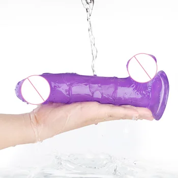 Silikono Želė Lankstus Dildo Dirbtinis Penis Penis Kristalų siurbtukas Realus didelis dildo Moterų sekso žaislas Suaugusiųjų Intymių produktas