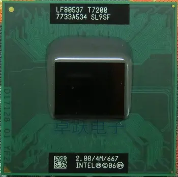 Originalus intel planform CPU nešiojamas kompiuteris Core 2 Duo T7200 4M Lizdo 479 Cache/2,0 GHz/667/Dual-Core Nešiojamojo kompiuterio procesorių palaikymas 945