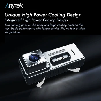 Anytek A16 2K Dashcam 3.16 colių IPS Ekranas, WiFi, Automobilių DVR Naktinio Matymo prietaisų Skydelio Kamera su galinio vaizdo Kamera