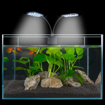 Dvivietis Vadovas Akvariumo Žuvų Bako Lemputė 15W LED 32 Akvariumas Apsodintas Įrašą Lempa Balta Apšvietimo Lempos Akvariumo Aksesuarai Žibintai