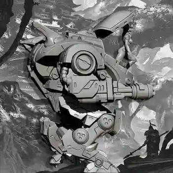 110mm Animacinių filmų Robotas Kariai Dervos Kareivis Modelis Surinktas Dovana Unpainted Vaikai 3 Metų I0W4
