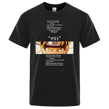 Naruto Marškinėliai Vyrams Harajuku Japonų Anime Cool T-shirt Atsitiktinis Viršūnes trumpomis Rankovėmis, Vyrai Marškinėlius, O-Kaklo Marškinėliai Viršuje Tees Streetwear