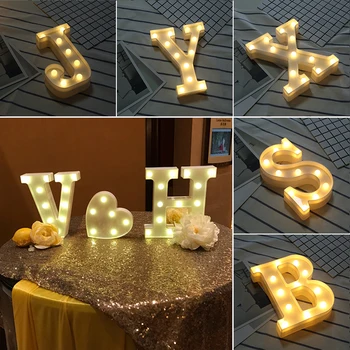 LED Širdies Raidžių Abėcėlės Simbolis, Ženklas, Šiltai Balta Nuolatinis/Kabo Švyti Šviesos vestuvių, gimtadienio apdailos Abėcėlė šviesos