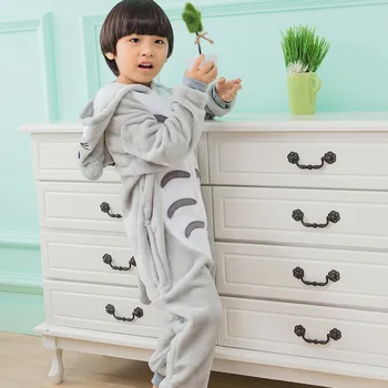 Berniukas, Mergaitė Pižama Vaikams, Nauji Unisex pijamas Totoro Vaikas Animacinių filmų Gyvūnų Cosplay Pyjama Onesie Sleepwear Hoodie