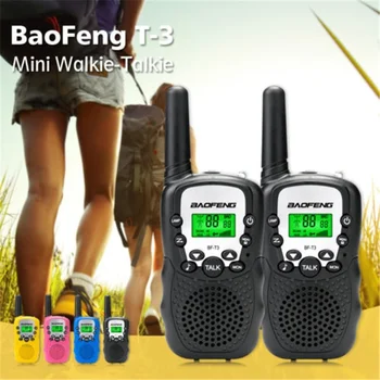 2VNT Baofeng BF T3 Nešiojamų Walkie Talkie dvikrypčio Radijo ryšio 22 CH 3-10KM Kalbėti Asortimentą, vidaus Ryšio Vaikams, Suaugusiems, Lauko Nuotykius