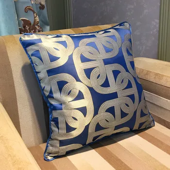 Deluxe Šiuolaikinio Geometrinis Mėlyna Elipsės Sofa-lova, Kėdės Dizaineris Mesti Pagalvėlė Padengti Dekoratyvinės Aikštės Namuose Pagalvės užvalkalą 45 x 45cm