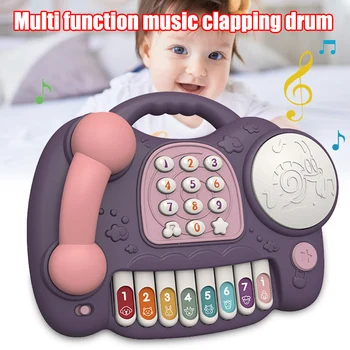 2019 Naujas Daugiafunkcinis Fortepijonas Telefono Būgno Žaislas Muzikos Ranka Būgno Vaikų Ankstyvojo Lavinimo Žaislai