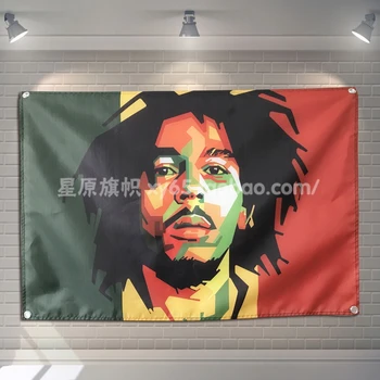 Bob Marley Reklama Muzikos, Roko Grupė Jamaikos Reggae Namų Puošmena Kabo vėliavos 4 Gromments Kampuose 3*5FT 144cm*96cm