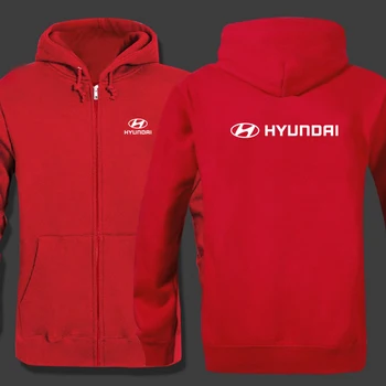 Pavasario Megztinis Vyrams Hyundai logotipas užtrauktukas Hoodies Striukė Spausdinimo Drabužių Mados Atsitiktinis užtrauktukas Palaidinukė