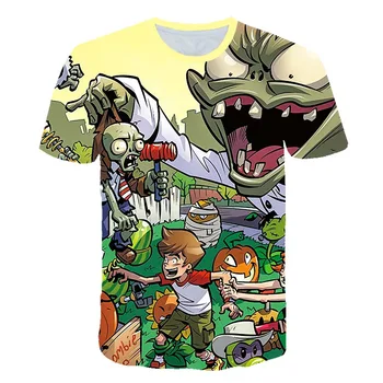 2020 Nauji Augalai vs Zombies Anime ir animacinių filmų Top 3d Print T-shirt Vaikų Vasaros Drabužių Berniukų T Marškiniai Mergaitėms, Hip-Hop Streetwear