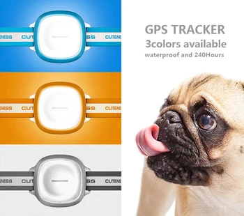 1pc Wifi GPS Tracker USB įkrovimo vandeniui Šunų, Kačių, Naminių gyvūnų Sekimo Prietaisas GPS Locator ilgametis 240hours Nemokama programa Stebėjimą