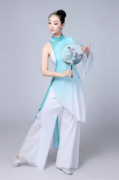 Tradicinės kinų liaudies šokių kostiumas už moteris, šokio kostiumai vaikams, kostiumo yangko mergina vaikų suknelė moterims yangge drabužiai
