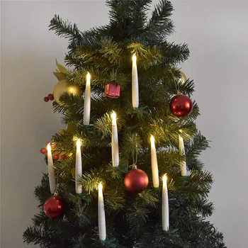 Pakuotėje 6 tolimų ar ne Nuotolinio Flameless Kalėdų Siaurėjantys Žvakės Įrašus,Ne vaškas medžiagos, 19 cm 14.5 cm Flameless Žvakės