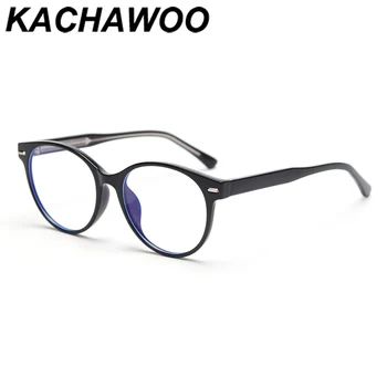 Kachawoo retro akiniai vyrai, skaidri, juoda, optiniai akinių rėmeliai apvalios moterys TR90 aukštos kokybės korėjos stiliaus akinių rėmeliai