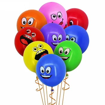 10vnt balionai 12inch įvairių smiley veido lateksiniai balionai gimtadienio apdailos balionas išraiškos simbolis vaikų žaislai