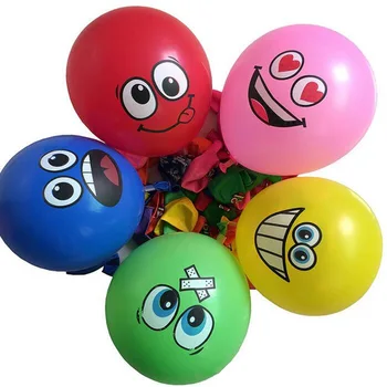 10vnt balionai 12inch įvairių smiley veido lateksiniai balionai gimtadienio apdailos balionas išraiškos simbolis vaikų žaislai