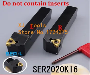 SER2020K16/ SEL2020K16 Toolholder 20*20*125MM CNC tekinimo įrankio laikiklis, Išorės vidinių sriegių Sriegimo įrankiai tekinimo įrankiai, Staklės, pjovimo įrankiai