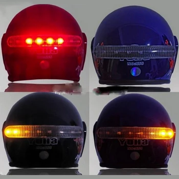 YOSOLO Įspėjamoji Lemputė 8 LED 2.4 G Bevielio Motociklų Aksesuarų Šalmas Lempos Stabdymo ir Posūkio Signalo Lemputė