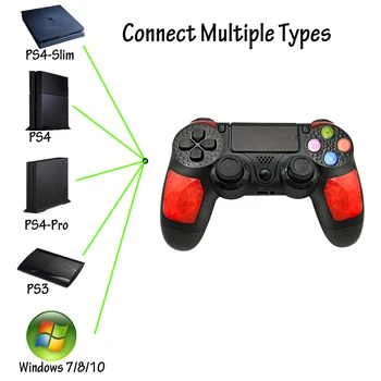 PS4 Valdytojas Belaidžio Kreiptuką Bluetooth Nuotolinio Gamepad Šviesos Juosta Dvigubo Smūgio Žaidimas, skirtas Playstation 4 / PS4 Pro/ Slim/ VNT