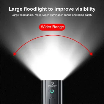 X-TIGRAS 1500 Liumenų Dviračio Lemputė USB Įkraunamas LED Žibintuvėlis Rainproof MTB Priekinis Žibintas priekinis žibintas, Kaip Galios Banko Dviračio Šviesos