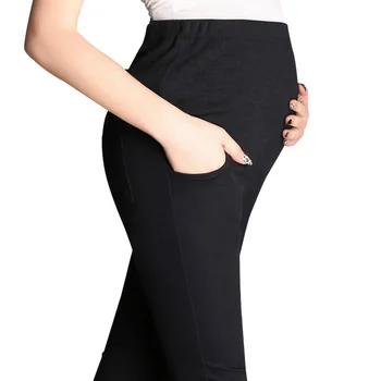 Nėščioms Moterims Dirbti Kelnes Tampri, Motinystės Liesas Kulkšnies Kelnės Slim High Waisted Dress Motinystės Kelnės Nėštumo Kelnės