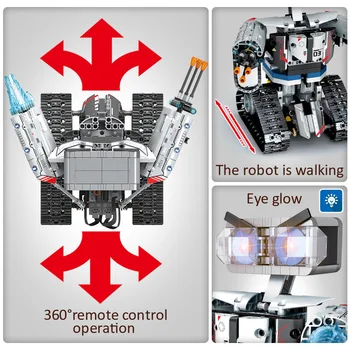 2020 NAUJAS SEMBO Miesto Nuotolinio Valdymo Protingas RC Robotas Blokai Kūrėjas Ginklas, Techninė Automobilių Plytų Žaislas Vaikams