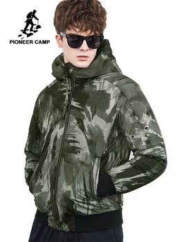 Pioneer stovykla naujas žiemos žemyn striukė vyrams, prekės ženklo drabužių kamufliažas trumpas stiliaus žemyn parkas vyrų kokybės žieminis paltas AYR801410