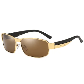 GIFANSEE Poliarizuota piloto akiniai nuo saulės vyrams metalinio rėmo Pločio akiniai kojos Vairavimo lauko sporto Retro markės dizaineris uv400 atspalvių