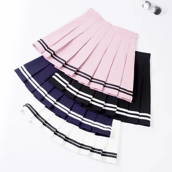 2020 moterų, mergaičių lolita-line sailor sijonas Didelio Dydžio Preppy mokyklos vienodo aukšto juosmens plisuotas sijonas, Kawaii Harajuku Sijonai