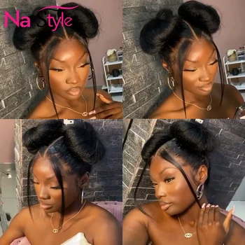 Yaki žmogaus plaukų peruką už juodaodžių Moterų 360 Nėrinių Priekinės Perukas PrePlucked Su Kūdikio Plaukų 13x4 nėriniai priekiniai Brazilijos Remy Human Hair 150