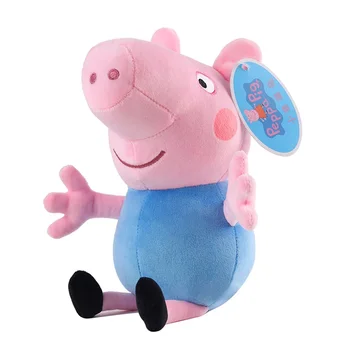 2019Peppa kiaulių rožinė kiaulė pliušinis žaislas 19cm rožinė George kiaulių šeimos vaikai pliušinis žaislas gyvūnų gimtadienio, Kalėdų dovana
