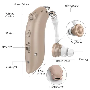 Reguliuojamas Bluetooth klausos audiphone garso stiprintuvas Kurčiųjų vyras vyresnio amžiaus klausytis muzikos ragina žiūrėti TV pokalbių