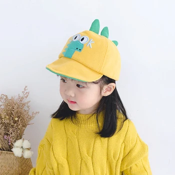 Nauja Vaikų Kostiumą, Skrybėlę Rudenį Edition korėjos Atitikimo Spalvos Dinozaurų Berniukų, Mergaičių Kepurės Baby Soft Kraštų skėtį nuo saulės Beisbolas Bžūp Mielas